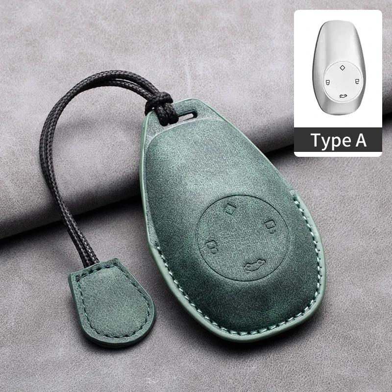 

Leather Car Key Case Cover For Leapmotor Leap T03 S01 C11 For Leapmotor C01 T03 S01 C11 Leap Motor Holder Key Fob Keychain