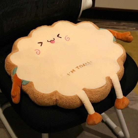 Toast Chairs, Butt Pads, Office Floor Mats, Tatami Mats, Creative, Interesting, Cute, Suitable for Home Leisure, Rest