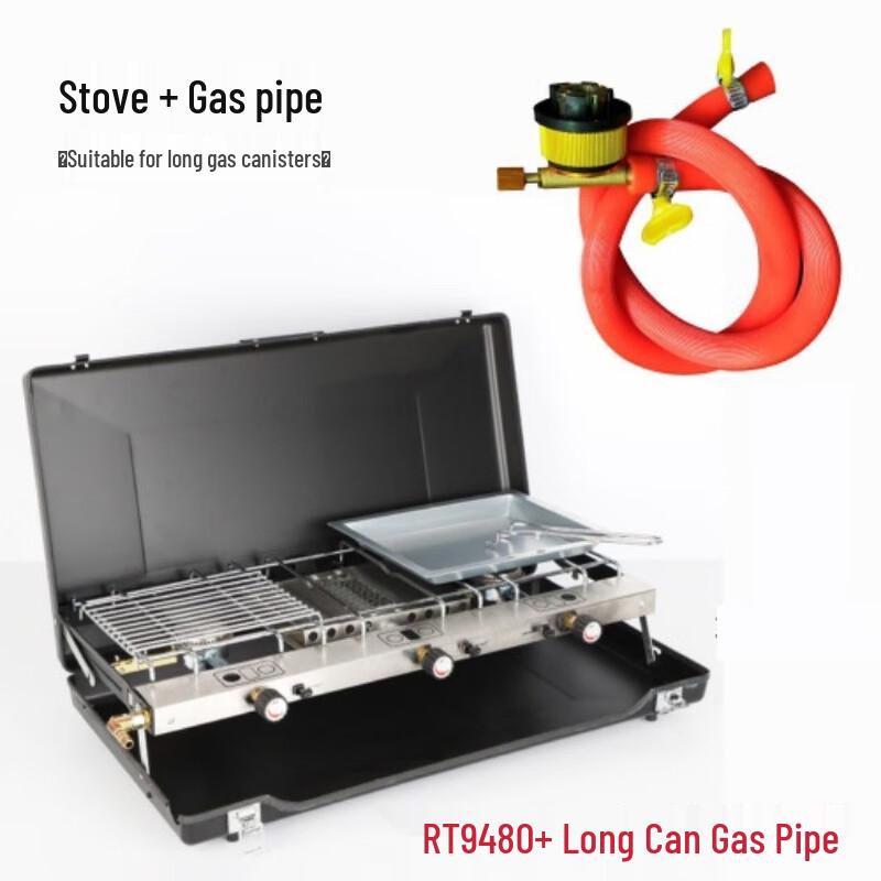 Портативная складная двухконфорочная походная плита OEING 565*300*80mm