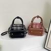 Simple Hand Carry Small Square Bag Women's Summer New Fashion Trend Plaid Shoulder Messenger Bag