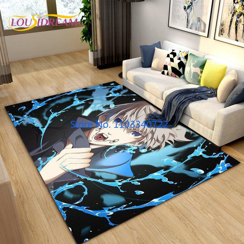 Jujutsu Kaisen Anime Cartoon Area Rug Carpets 120x160cm Decor for Living Room Children's Bedroom Sofa Bathroom Kids Floor Mat