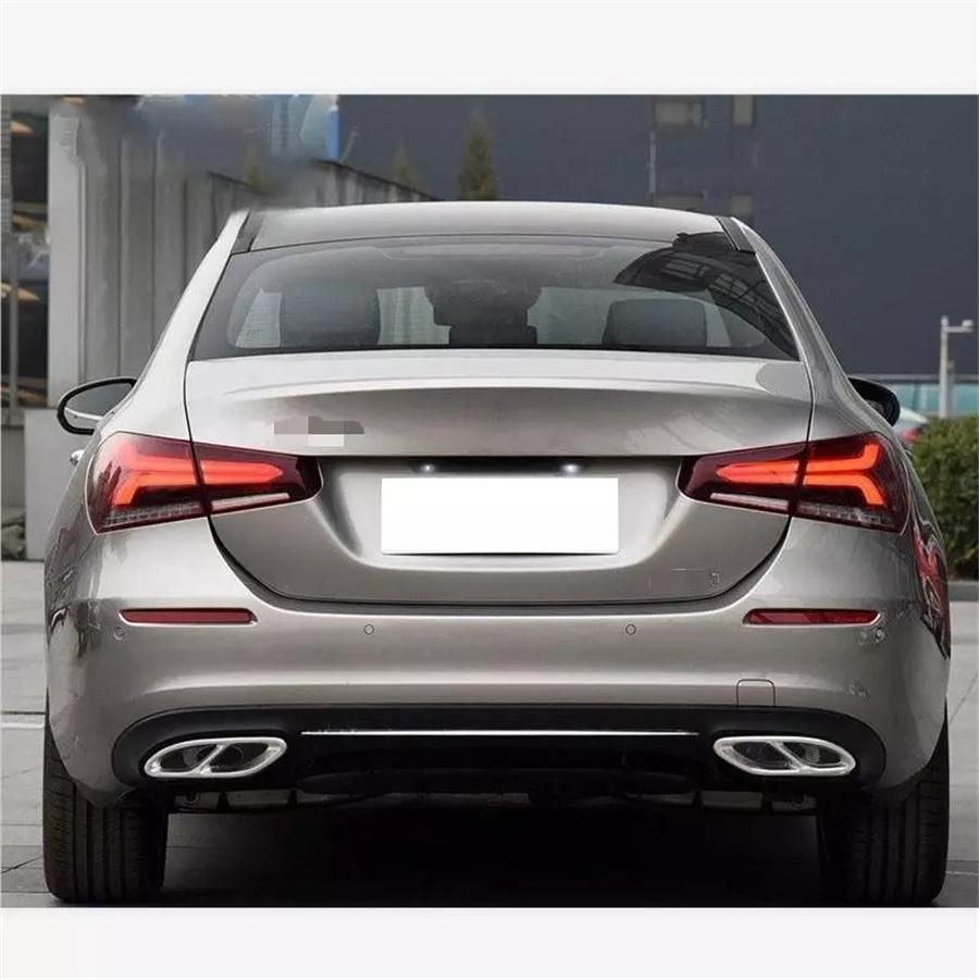 For Mercedes Benz A/B/GLE/GLC/E Class Car Rear Exhaust Tail Pipe Cover Trim Accessories Stainless Steel