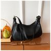 Bag Women's New Simple Texture Shoulder Messenger Bag Lychee Pattern Niche Fashion Portable Dumpling Bag