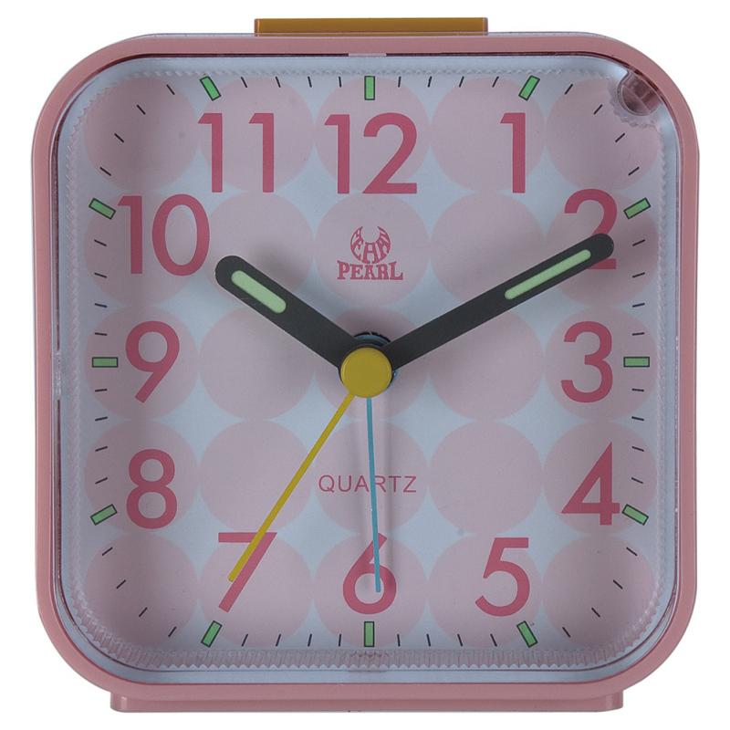 Portable Square Luminous Alarm Clock Fashion Quiet No Ticking Bedside Table Clock With Night Light