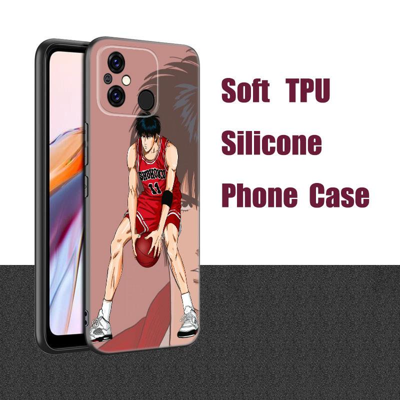 Anime Slam Dunk Black Silicone Phone Case For Xiaomi Redmi 7A 8A 9A 10A 11A 9C 10C 12C 13C 11 Prime A1 A2 Plus 12 4G Note 9T 12R