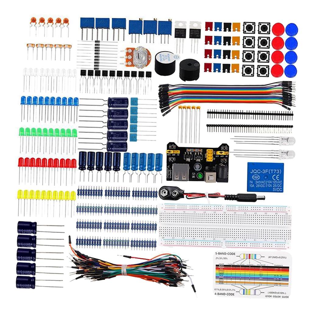Power Supply Module And Electronic Components, Wire, 830 Breadboard