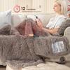 Blanket Throw Electric Heated, Heated Throw with 10 Heating Levels Double-Sided Soft Plush Machine Washable, Etl&Fcc Certified