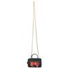 New MCM Jacquard Fabric With Cow Leather Makeup Case Box Bag Crossbody Bag Handbag Extra Mini Women's Black Red Multicolor MWRCSCK03MT001