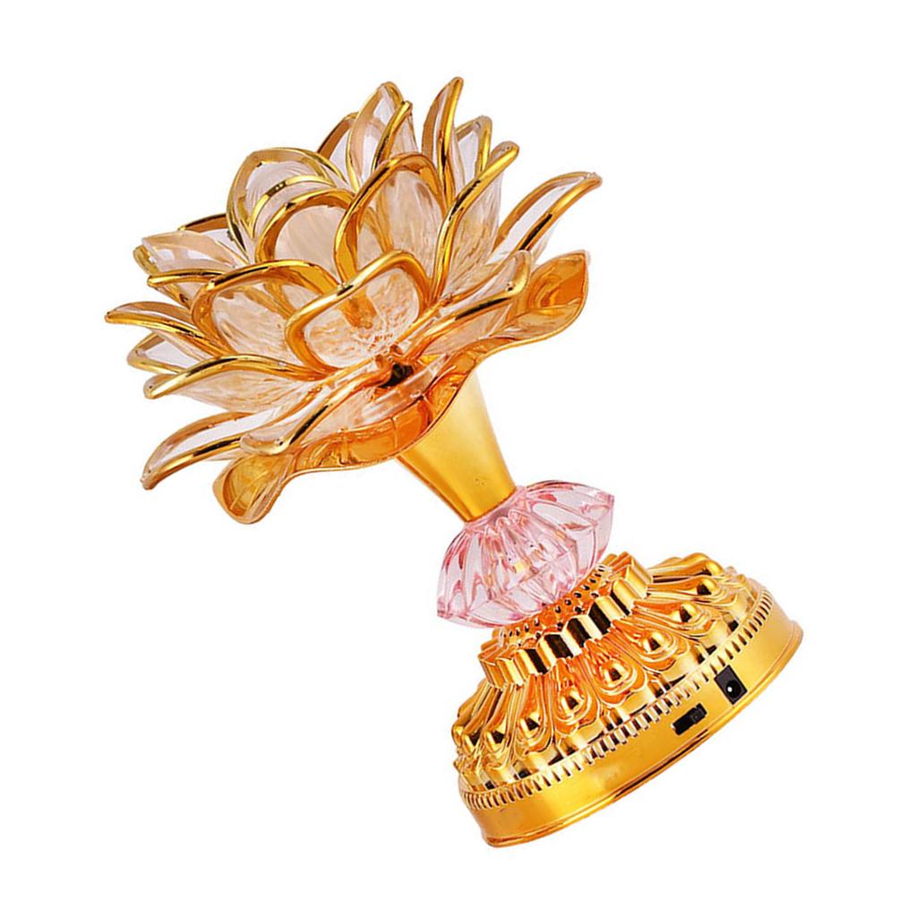 LED Flower Lamp Color Changing Electronic Decorative Light for Adding Ambiance and Holiday Gifting Golden