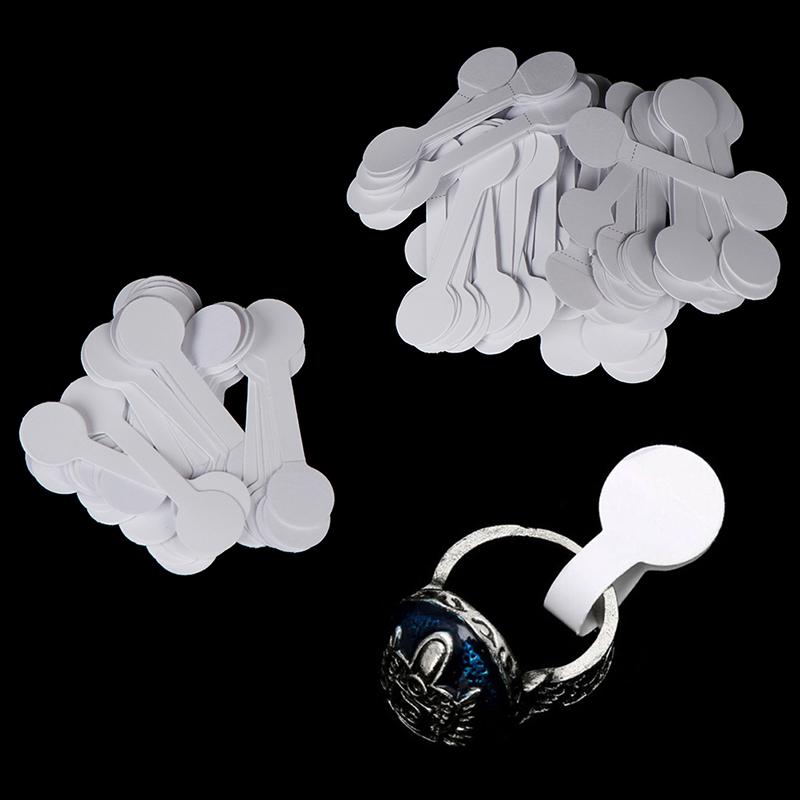 50/100Pcs Round Blank Price Tags Necklace Ring Jewelry Labels Paper Stickers