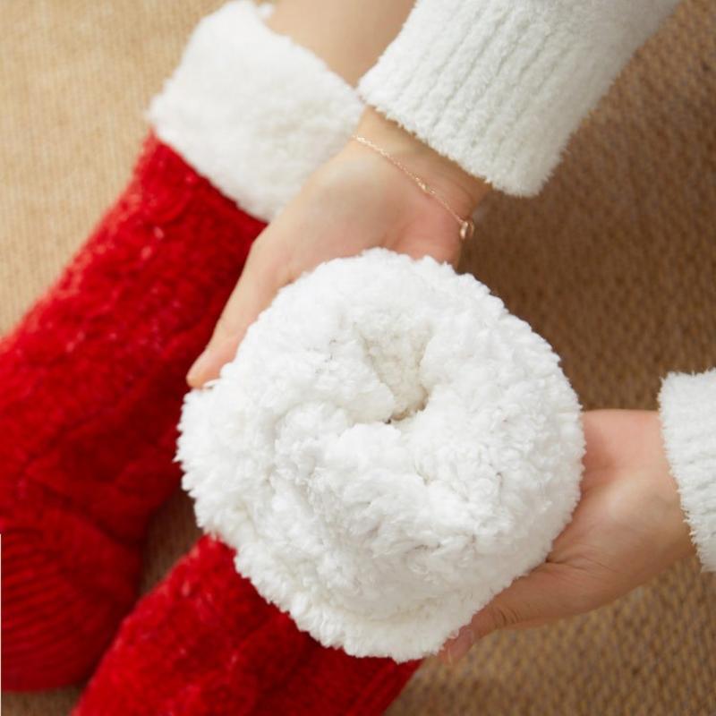 Женские зимние утепленные мягкие носки для дома — фото 14