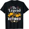 T-shirt Drôle La Légende Est Retirée Pour Femmes T-shirt Retraite Hommes Femmes Hauts Unisexes T-shirt Hommes Femmes Hauts