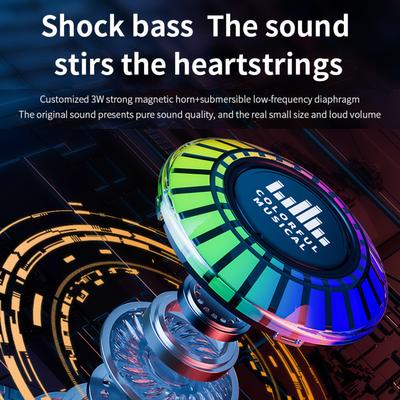 Bone Conduction Speaker Portable Small BT Speaker with Colorful LED Lights Wireless HIFI Stereo