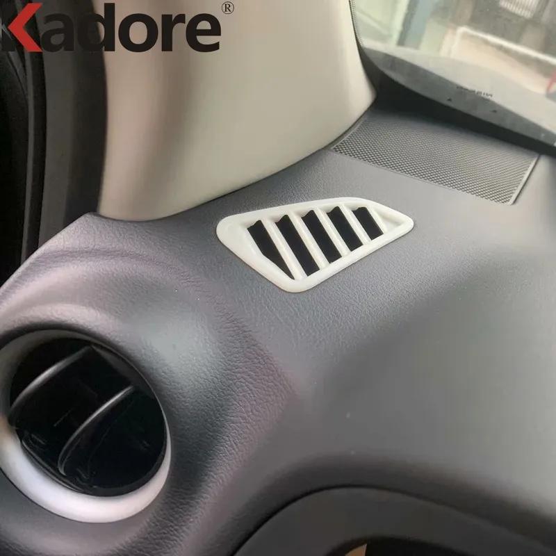For Nissan Navara NP300 ST 2014-2018 Carbon Fiber Car Front Upper Air Condition Vent Outlet Cover Trim Interior Accessories