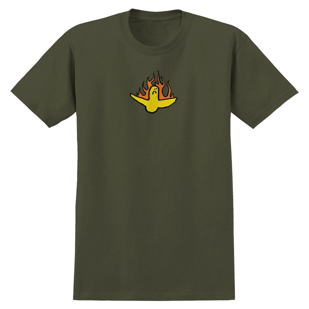 Krooked Skateboards Shirt Firebird Militärgrün