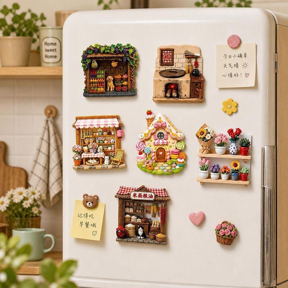 Life Scenarios Theme Creative Fridge Magnet Simulation Decorative Fridge Magnet Home Decor