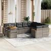 VidaXL Garden Lounge Set with Cushions 10 Pcs, Patio Sofas, Patio Furniture Set, Outdoor Furniture, Grey 3273244