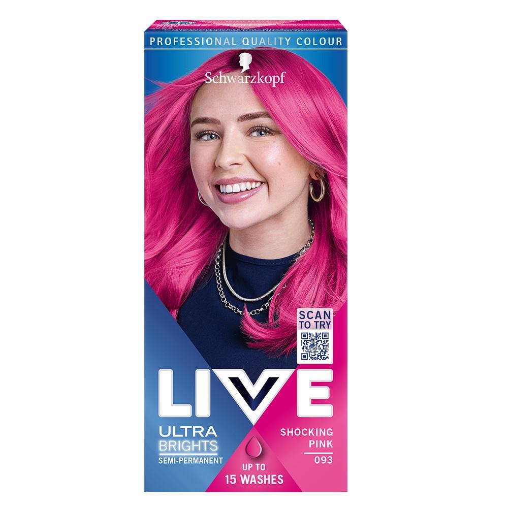 Schwarzkopf Live Intense Permanent Hair Dye - Shocking Pink 093 - One Application