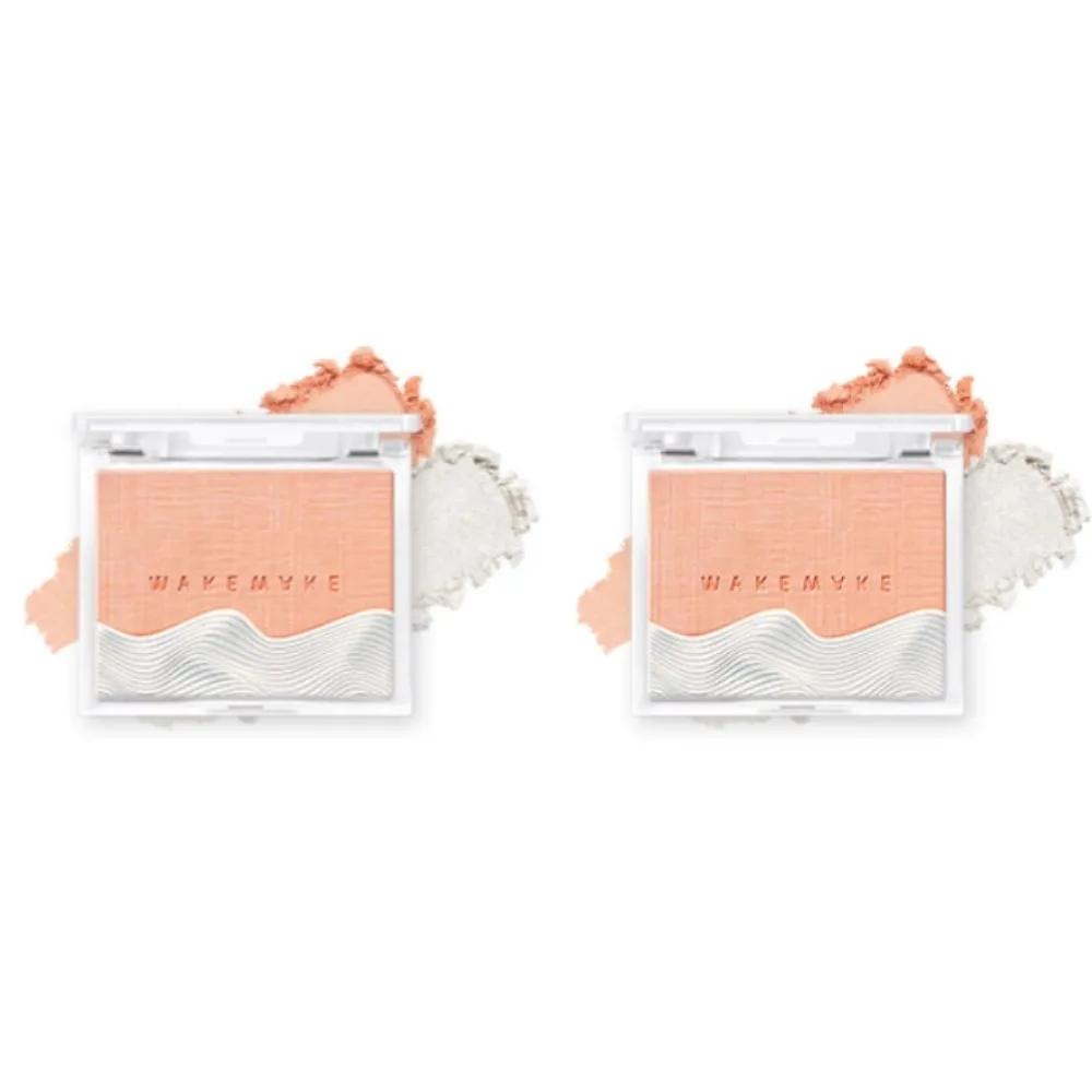 WAKEMAKE Layering Dual Blusher 07 Tangerine Surf x2