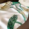Print Large Scarf Elegant Imitation Silk Shawl Casual Sunscreen Windproof Head Wraps Satin Scarves for Women