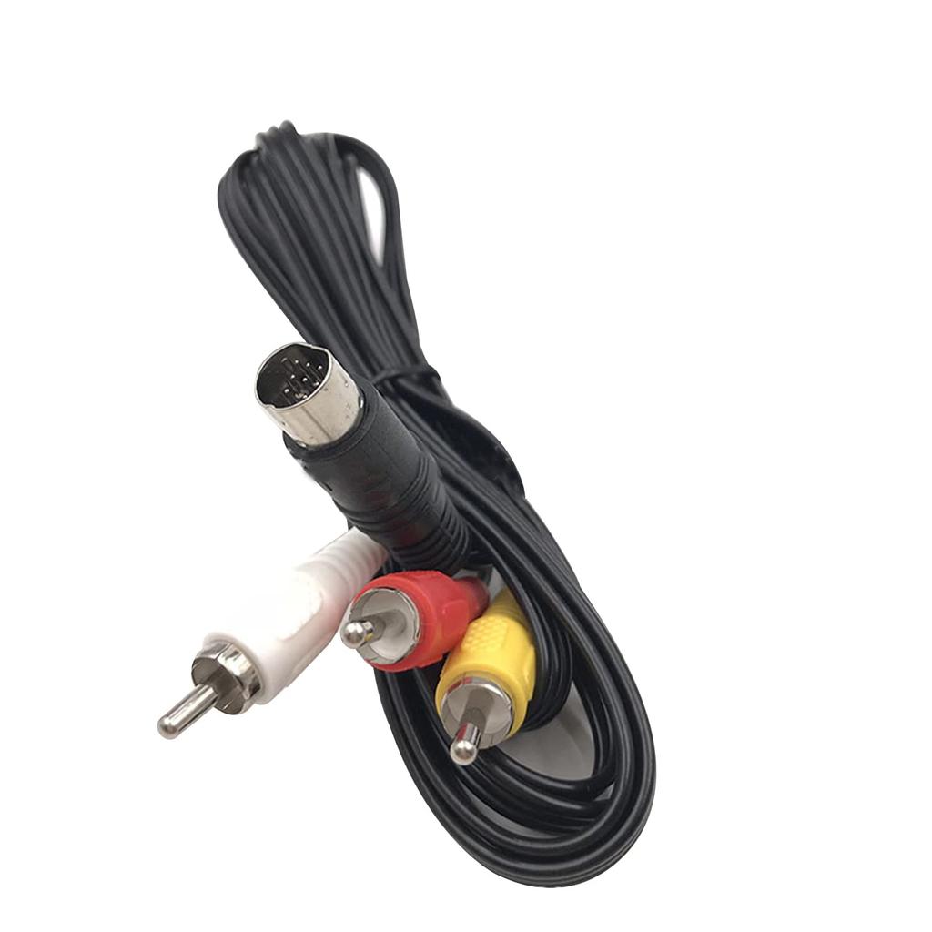 2023 9 Pin 3RCA Audio Video AV Black Cable Adapter Cord Wire for Sega Genesis 2 3