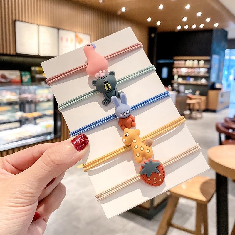 Little Girl's Hair Accessory - Hair Elastic Band, Small Hair String, Hair Decoration, Hair Tie, Cute Soft Rubber Cartoon Hair Ring