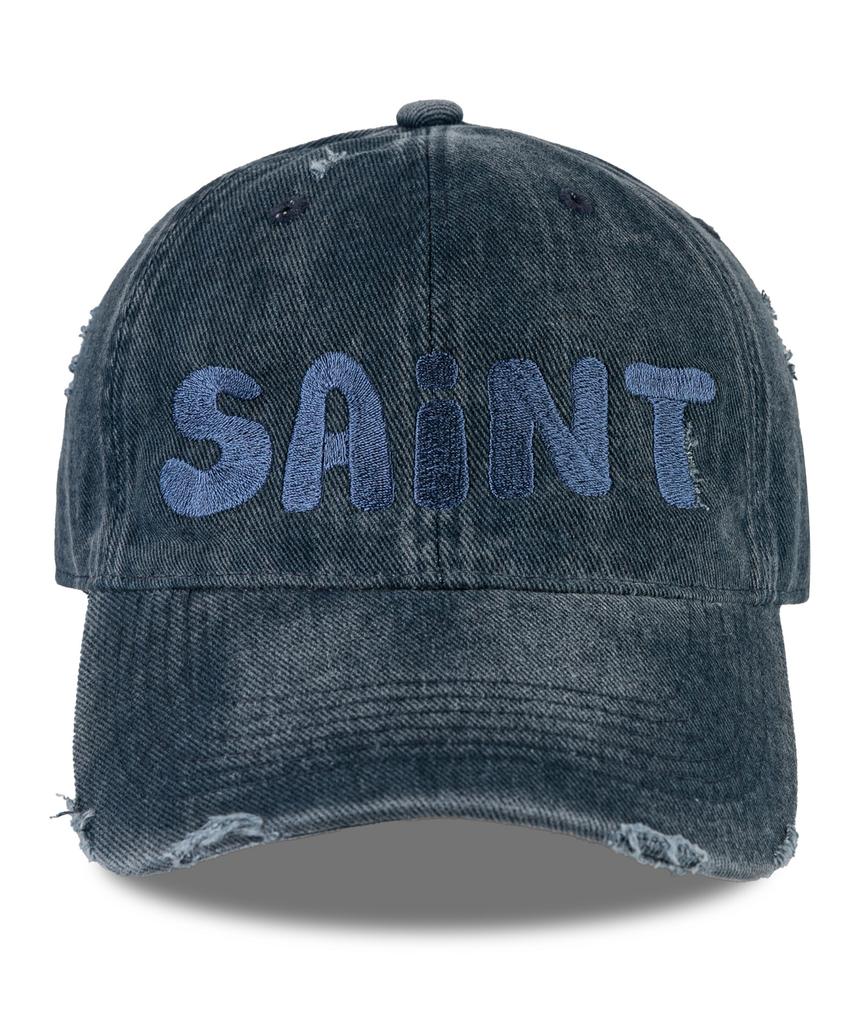 Wig Saint Damaged Pigment Ball Cap - Navy