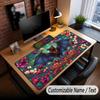 Rose Floral Theme Custom Mouse Pad Personalized With Name Text Customized Desk Mat For Office Home Decor