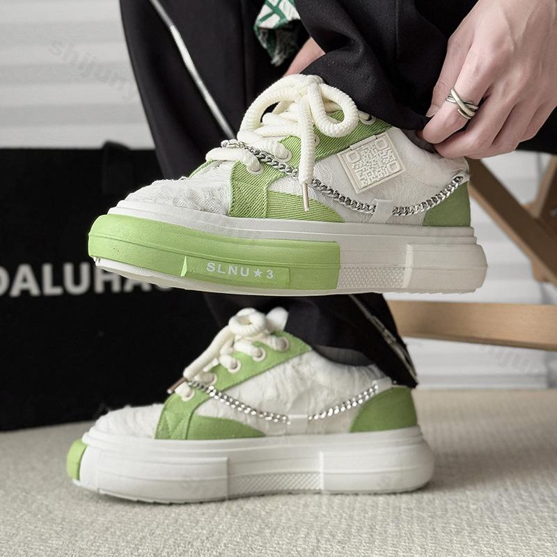 Men's Sneakers 2025 New Retro Comfortable Outdoor Skateboard Shoes Platform Lace Up Running Casual Sports Canvas Shoes