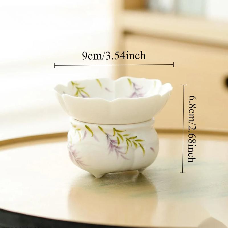 

1 Set Ceramic Wisteria Flower Tea Leakage Chinese Style Flower Shaped Tea Filter Household Kung Fu Tea Ceremony Accessories