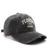 Florida Embroidery Baseball Cap Vintage Washed Distressed Corduroy Dad Hat Adjustable Snapback Vintage Old School Casual Streetwear Unisex