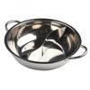Hot Pot Twin Divided Stainless Steel 28cm Cookware Hot Pot Ruled Compatible