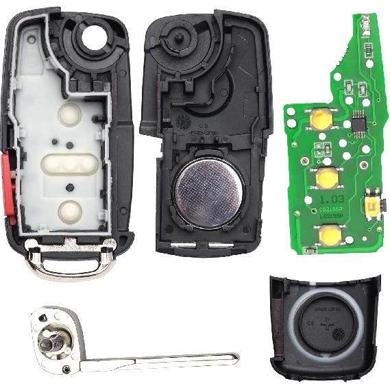 Car Key Fob Keyless Entry Remote Control Replacement for VW Volkswagen Jetta Passat 2017 2018 2019 FCC ID:NBGFS93N P/N:5K0837202BP MQB Chip 3+1