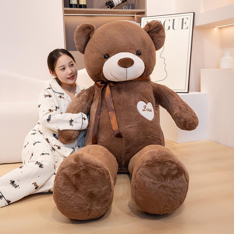 Niedliche übergroße Teddybärpuppe große Bärenpuppe Wurfkissen Plüschtier Umarmbär Ring Nachtmarkt große Puppe