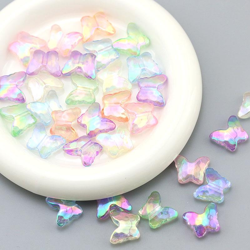 

Acrylic Transparent AB Butterfly Beads for DIY Jewelry & Phone Chains 17x22mm