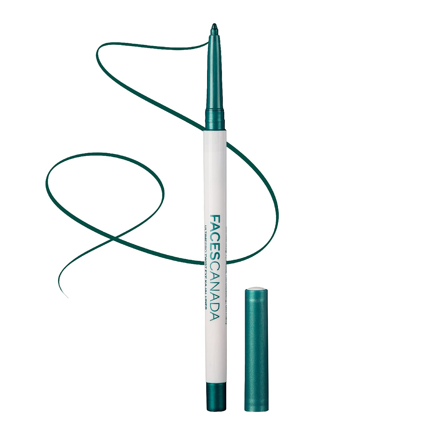 FACESCANADA Ultime Pro Twist Eye Metallic Kajal Liner stick - Green,0.35G|High Impact Intense Color In 1 Stroke|24Hr Long Stay|Matte Finish|Soft