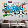 3D Graffiti Tapete Street Graffiti Weiße Ziegelwand Wandbilder Wohnzimmer Schlafzimmer Bar Restaurant Graffiti Wandbild