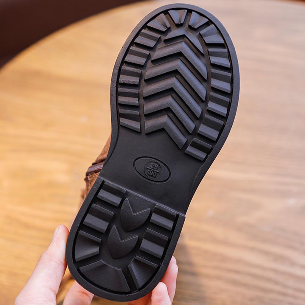 Toddler Infant Kids Baby Boys Girls Fashion Flock Long Outdoor Shoes Boots