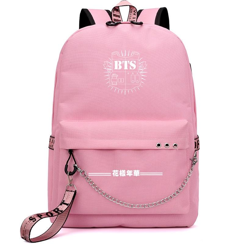 Zaino Kpop Bts Bangtan Boys Tela Zaino Scolastico Con Porta Usb E Design Elegante