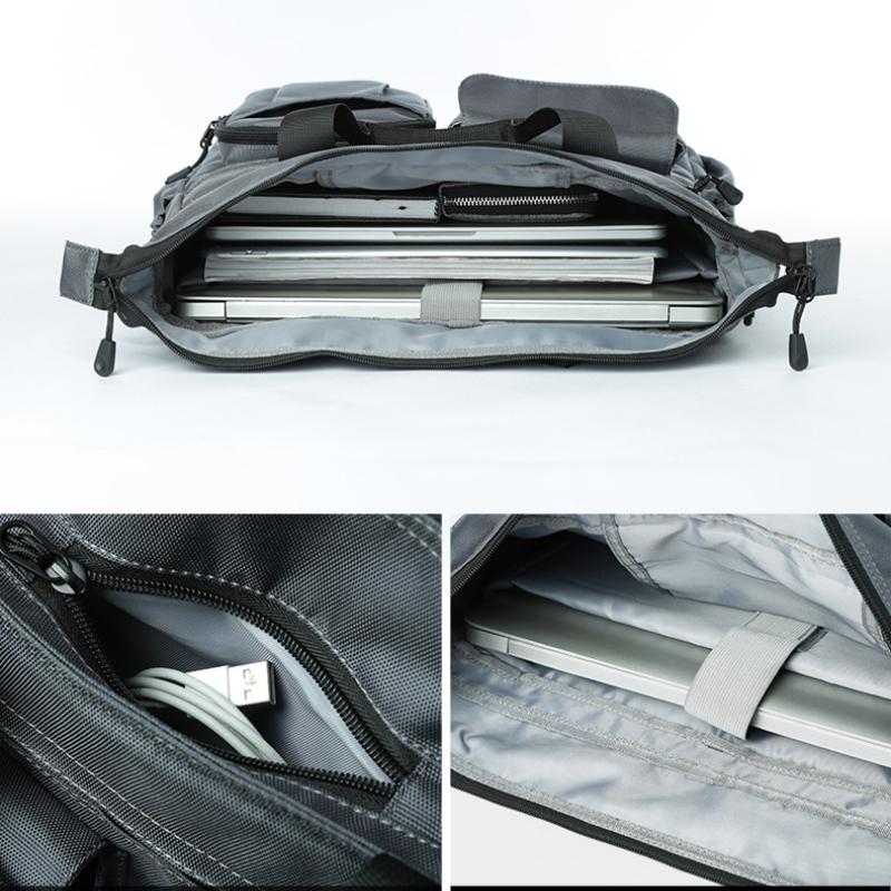 Oxford Crossbody Bag Multifunctional Shoulder Bag for Business Travel Casual Use Stylish Laptop Briefcase with Adjustable Strap