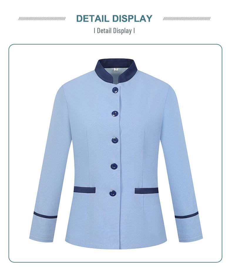 Women's Long Sleeve Hotel Cleaner Uniform Set for Autumn/Winter