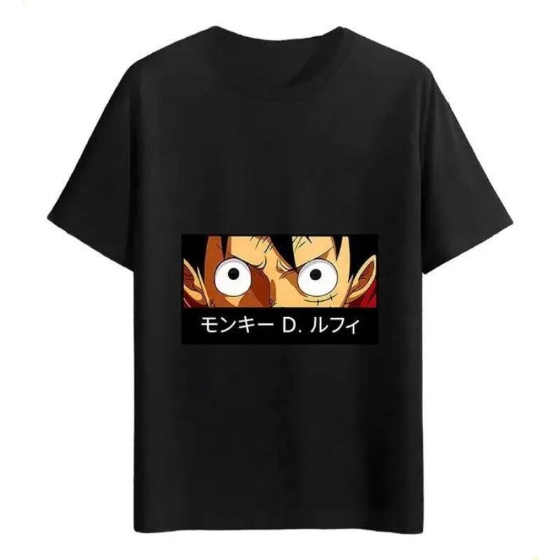 

2026 Summer One Piece Retro Cosplay Tshirt Unisexs Oversize Casual Cotton Printed Shortsleeved Unisex Childrens Sports Shirt S