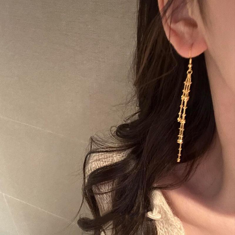 Exquisite Lightweight Luxury Tassel Earrings: Fashionable, Versatile & Sweet