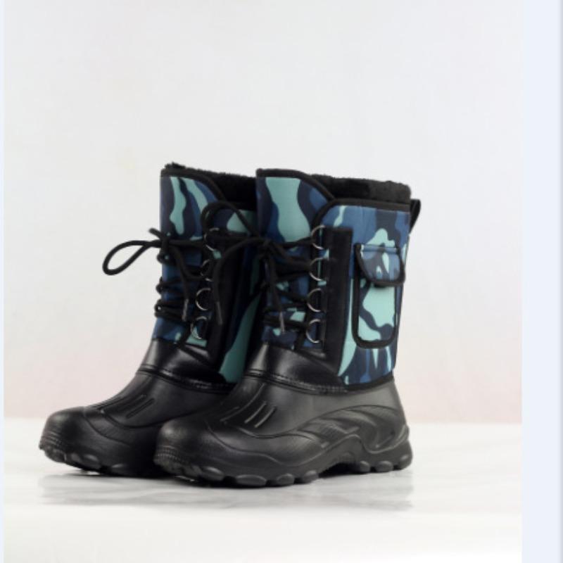 Zimní Boty do Sněhu do Chladného Počasí Vysoké Lehké EVA Vodotěsné Teplé Boty Venkovní Protiskluzové Rybářské Boty Flísové Pánské Pracovní Boty