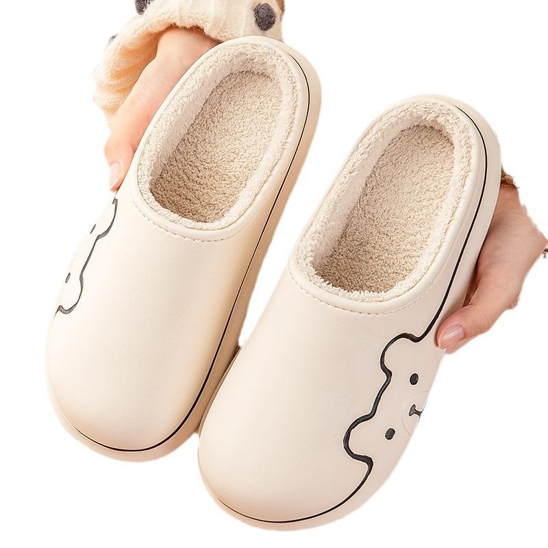 Wasserdichte warme Eva-Baumwollpantoffeln Winter Zuhause 2025 neu rutschfest Paar tragen Plüsch-Baumwollmopp