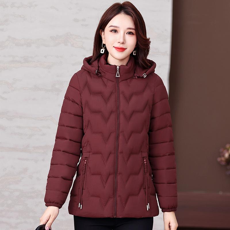 Winter down cotton jacket women's short 2025 new light cotton jacket slimming padded jacket fashion hooded jacket