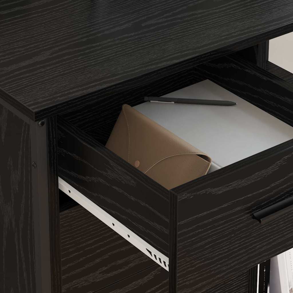 Cabinet with Charging Station Black Oak Effect 76 X 41 X 72 Cm