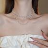 French Vintage Baroque Pearl Necklace Summer Niche Premium Sense Clavicle Chain Light Luxury Versatile Necklace Women