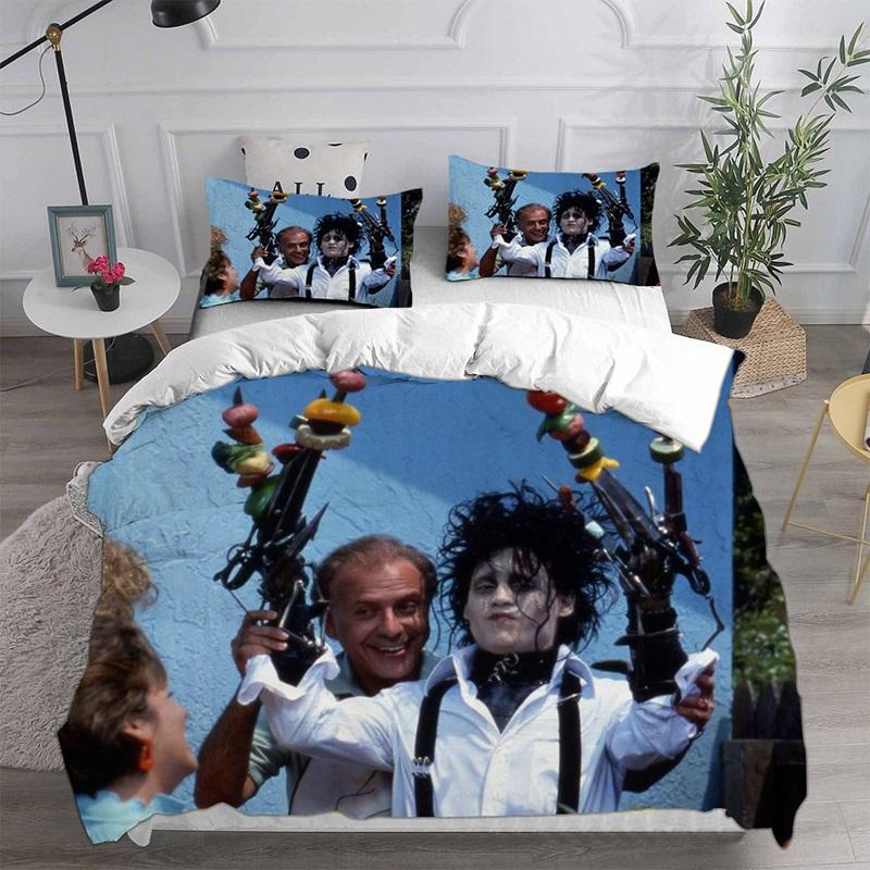 Edward Scissorhand’s Bedding Sets Comforter Quilt Bed Cover Duvet Cover Pillow Case 2-3 Pieces Sets Kids Adult Size