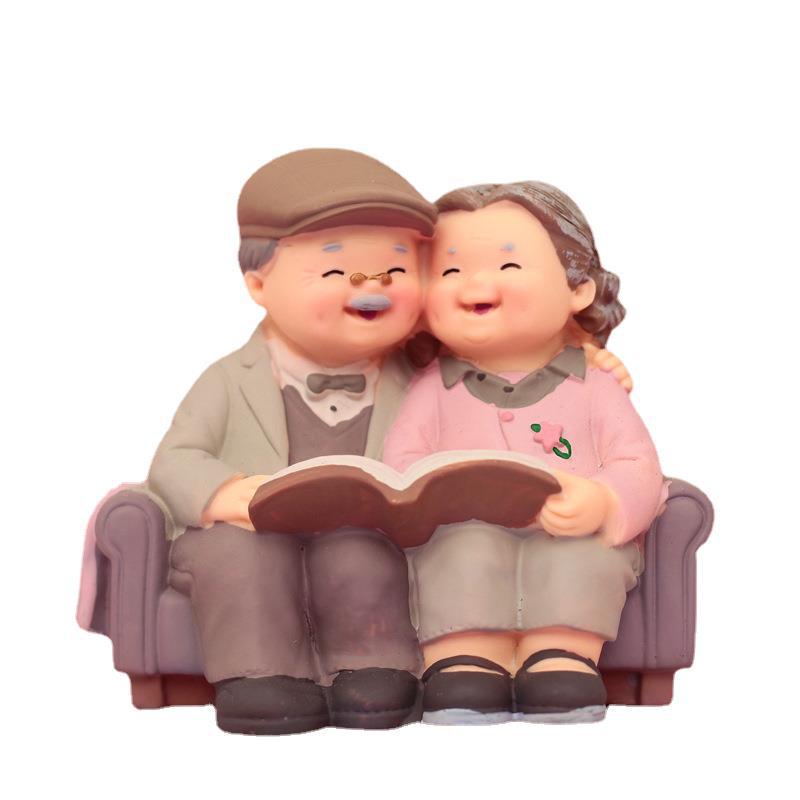 Ältere Tang Kleber Ornament Liebe Auto Kuchen Dekoration Einstecker